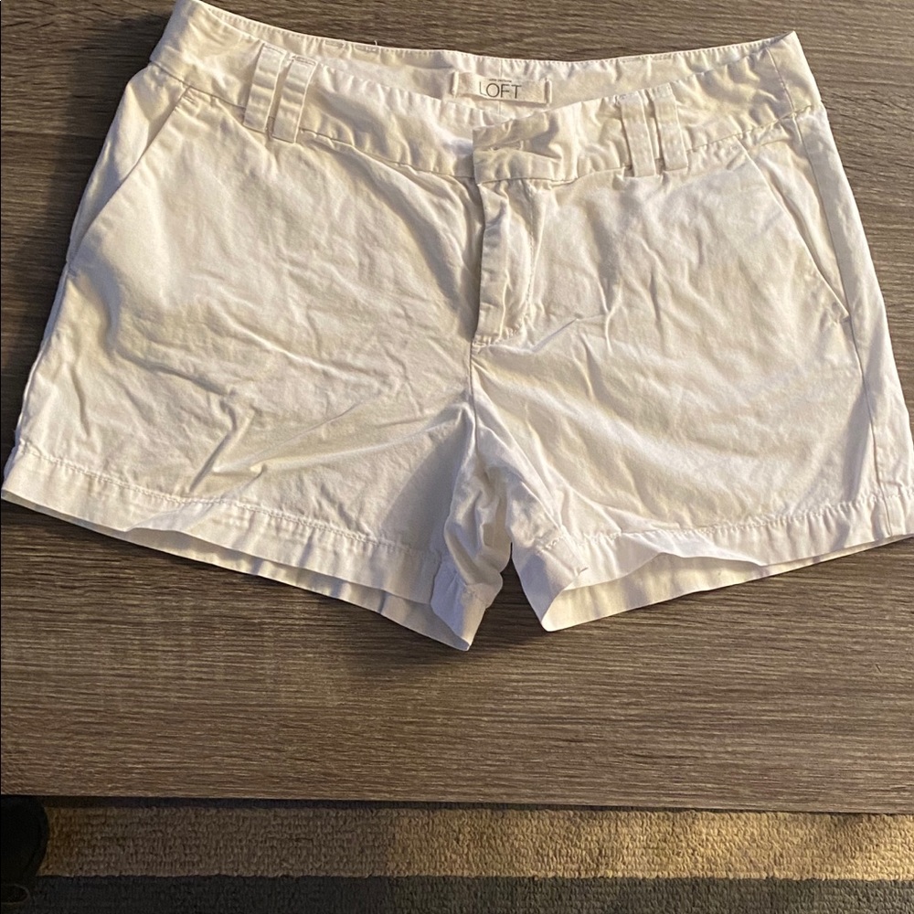 White chino shorts